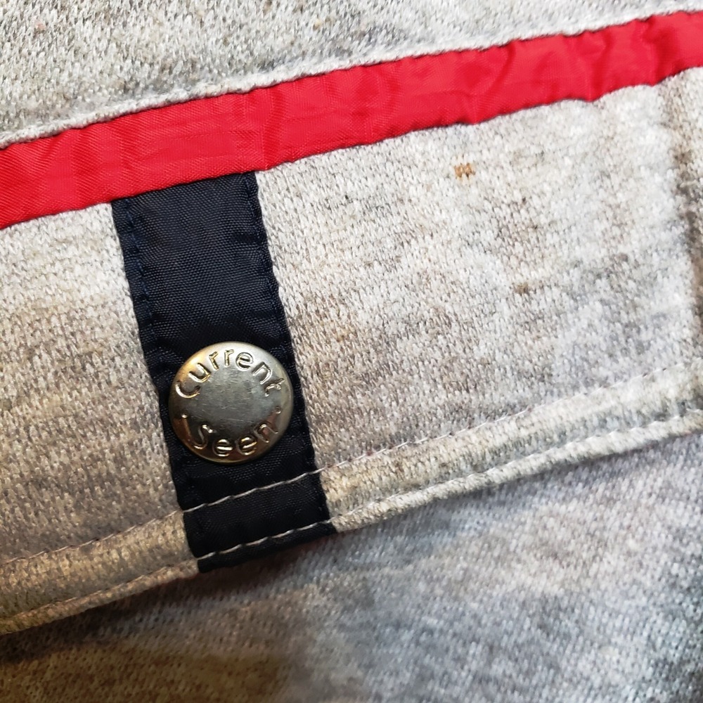 Vintage Current Scene Mens Zipper Gray & Red Sweat Jacket One Size Fits All (XL) - Picture 4 of 12